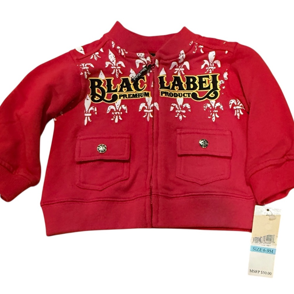 BLAC LABEL Infant Baby Red JACKET, Size: 6-9M- NWT